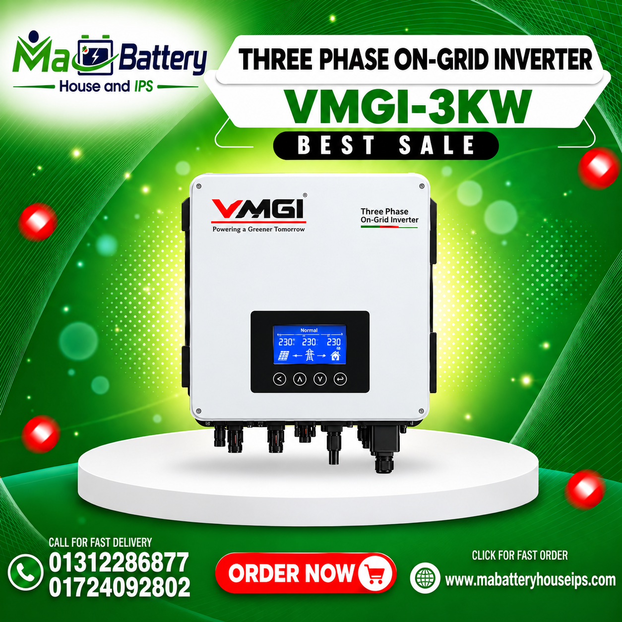 Crown Micro VOLTMORE-VMGI-3KW Three Phase On-Grid Solar Inverter